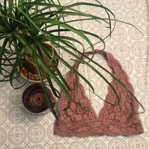 dusty pink urban outfitters bralette