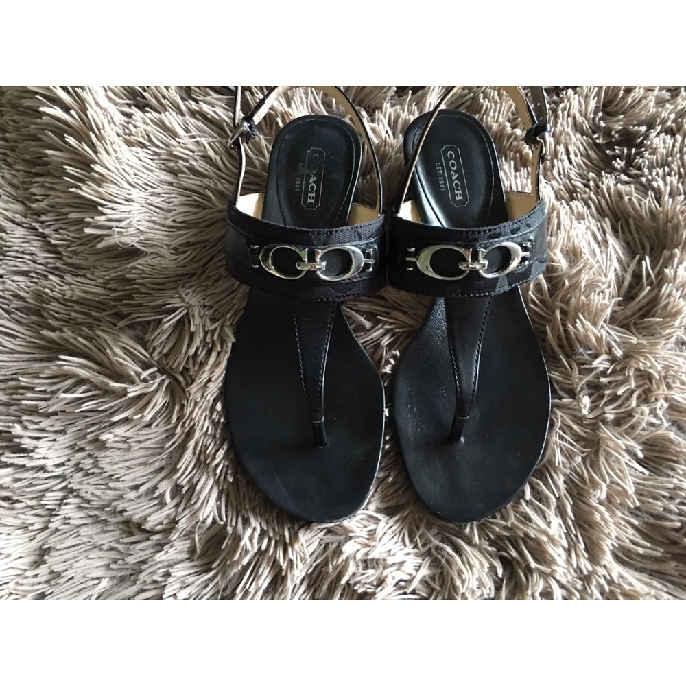 Coach Despina Thong Wedge Sandals