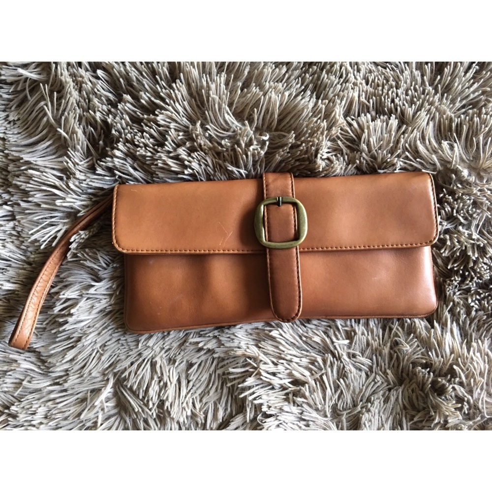 Vintage HOBO Brown/Camel Clutch Wristlet