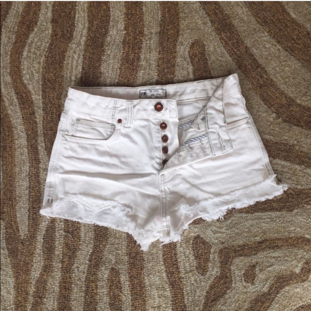 White Jean shorts