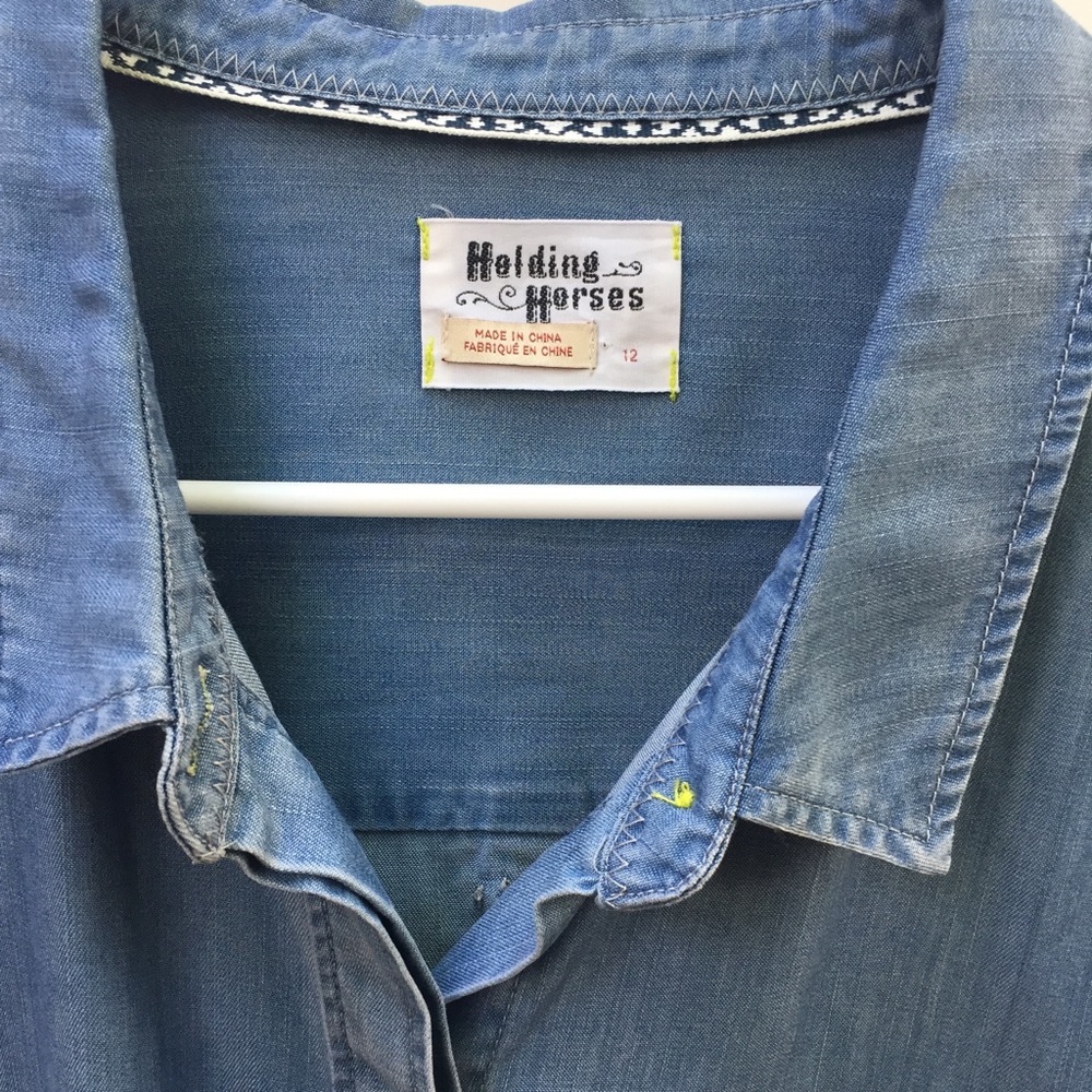 Anthropologie brand Holding Horses top