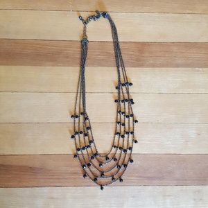 Multi strand beaded necklace