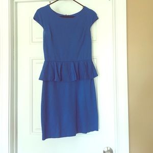 Blue peplum dress