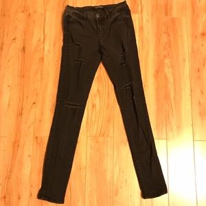 Black Distressed Jeans