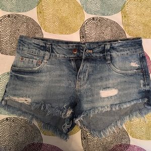 Low rise shorts denim