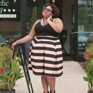 Ashley Nell Tipton Striped Skirt