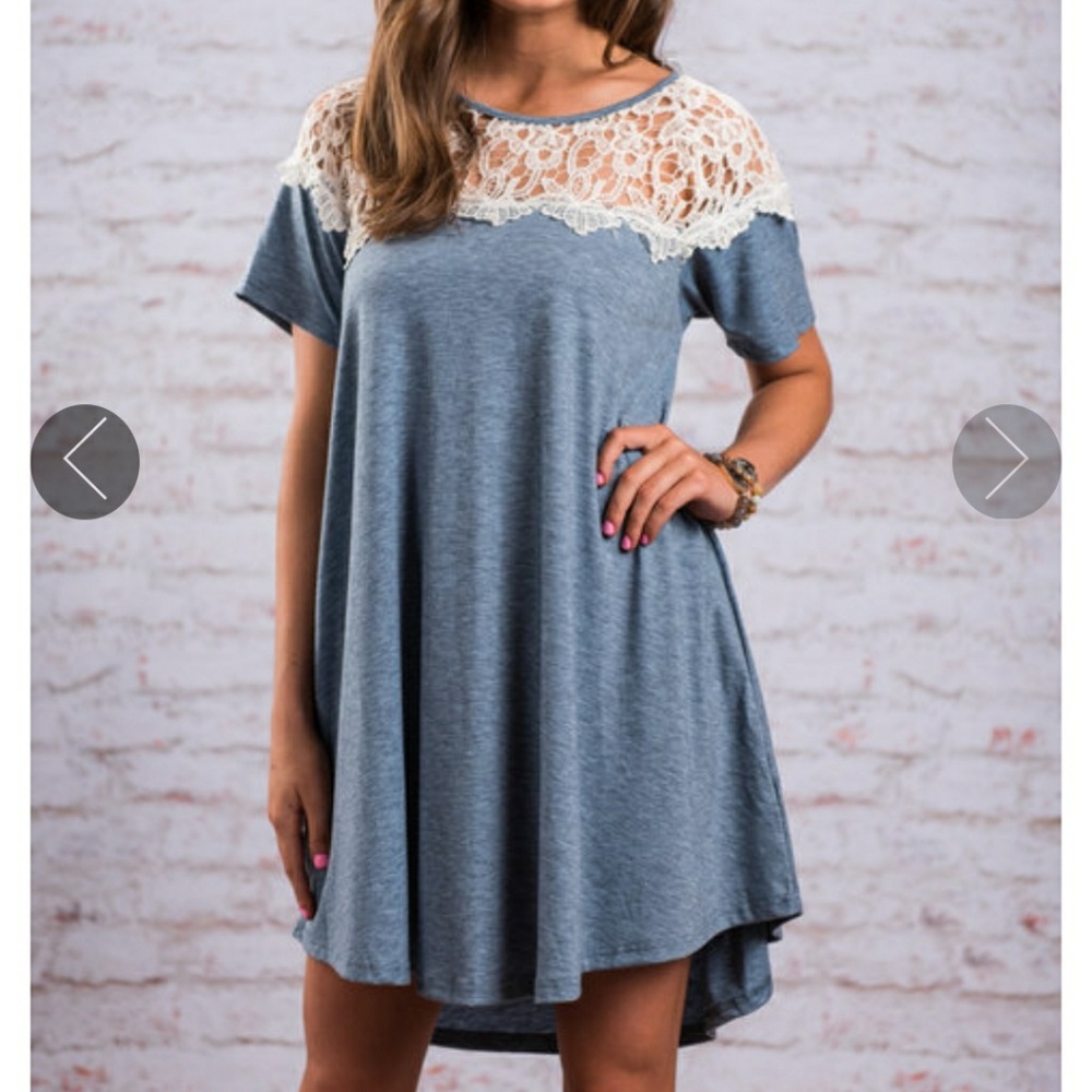 Wedgewood Lace Shirt Dress