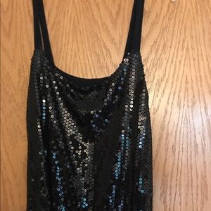 Black sequined Halter