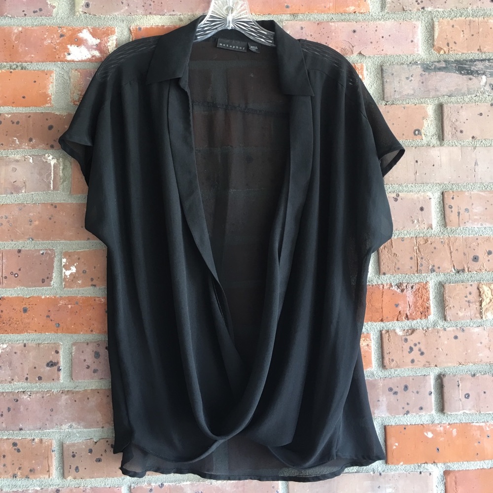 Sheer Metaphor Black Top