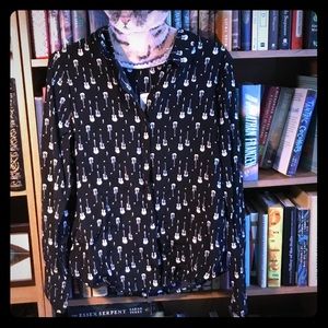 Guitar print shirt