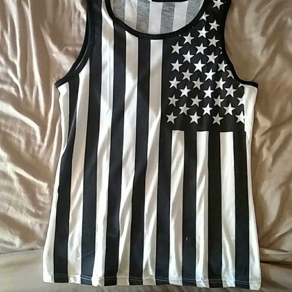 Black american flag Bro tank