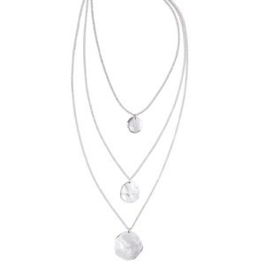 Three-Row Necklace Silver