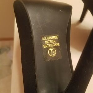 Black Faux Suede with gold accents