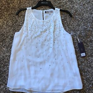 Jennifer Lopez white chiffon tank