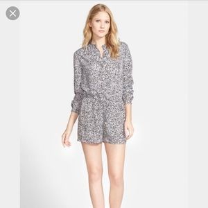 Michael Kors Long Sleeve Botanical Print Romper