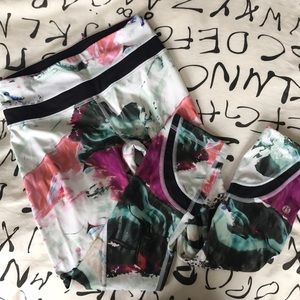 Lulu Lemon multicolor pattern capri leggings