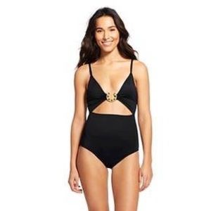 Women's embellished cut-out one piece swimsuit