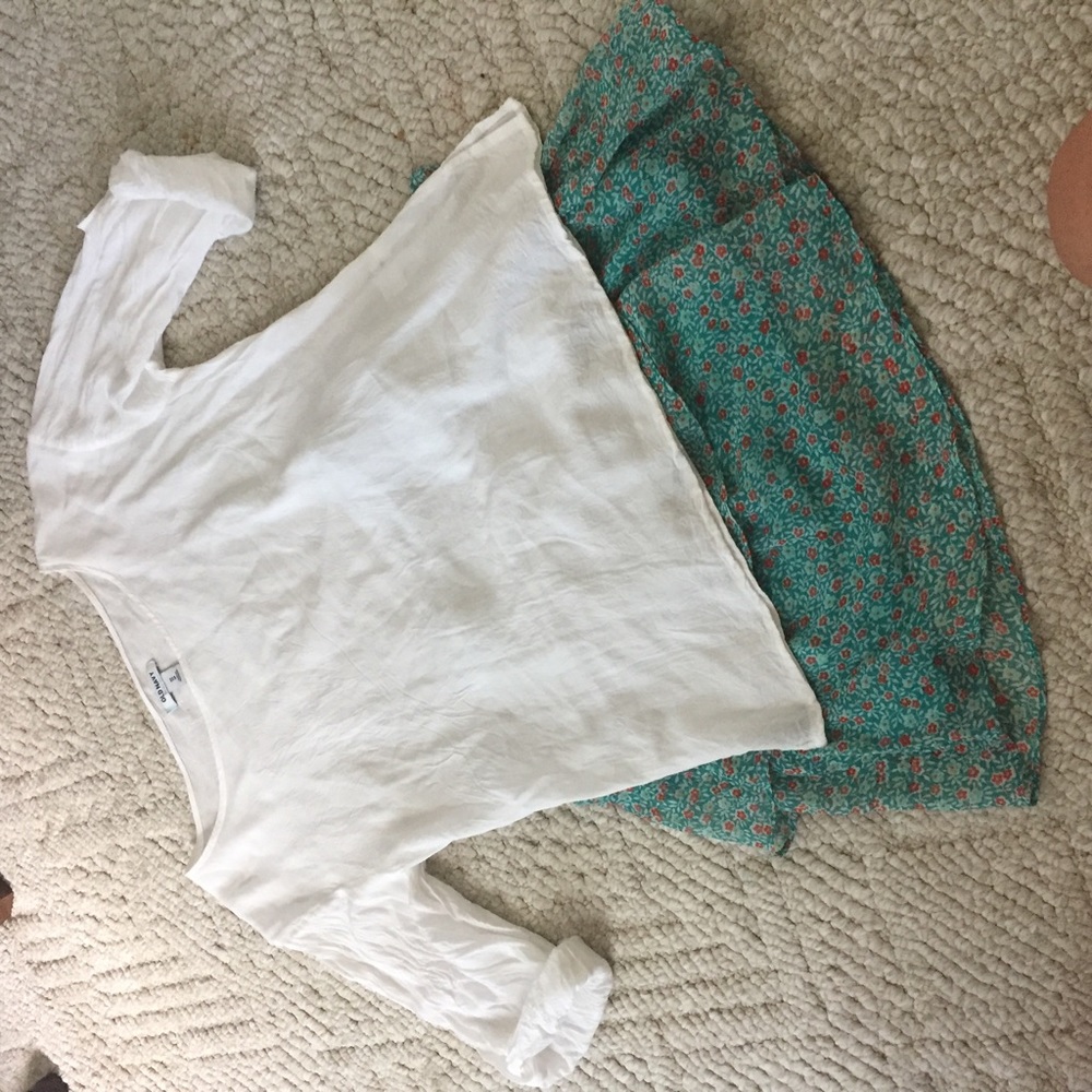 White crepe blouse