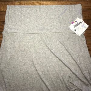 Solid grey LuLaRoe Maxi Skirt XL