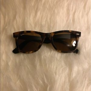 RayBan tortoise shell wayfarer.