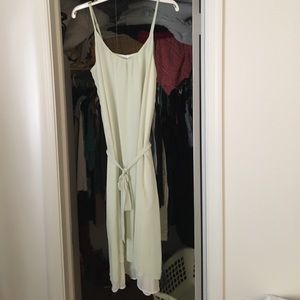 Light weight strappy dress. Pastel green