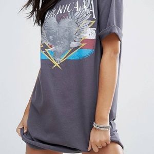 ASOS Americana printed T-shirt dress, size 0.