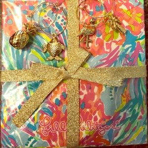 Lilly Pulitzer Napkins and Wine Charms
