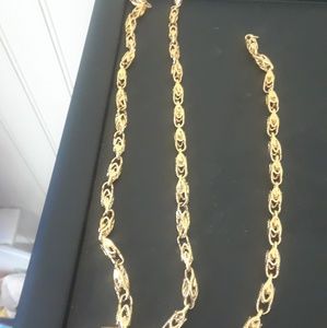 18kt Mens Turkish Chain And Bracelet set