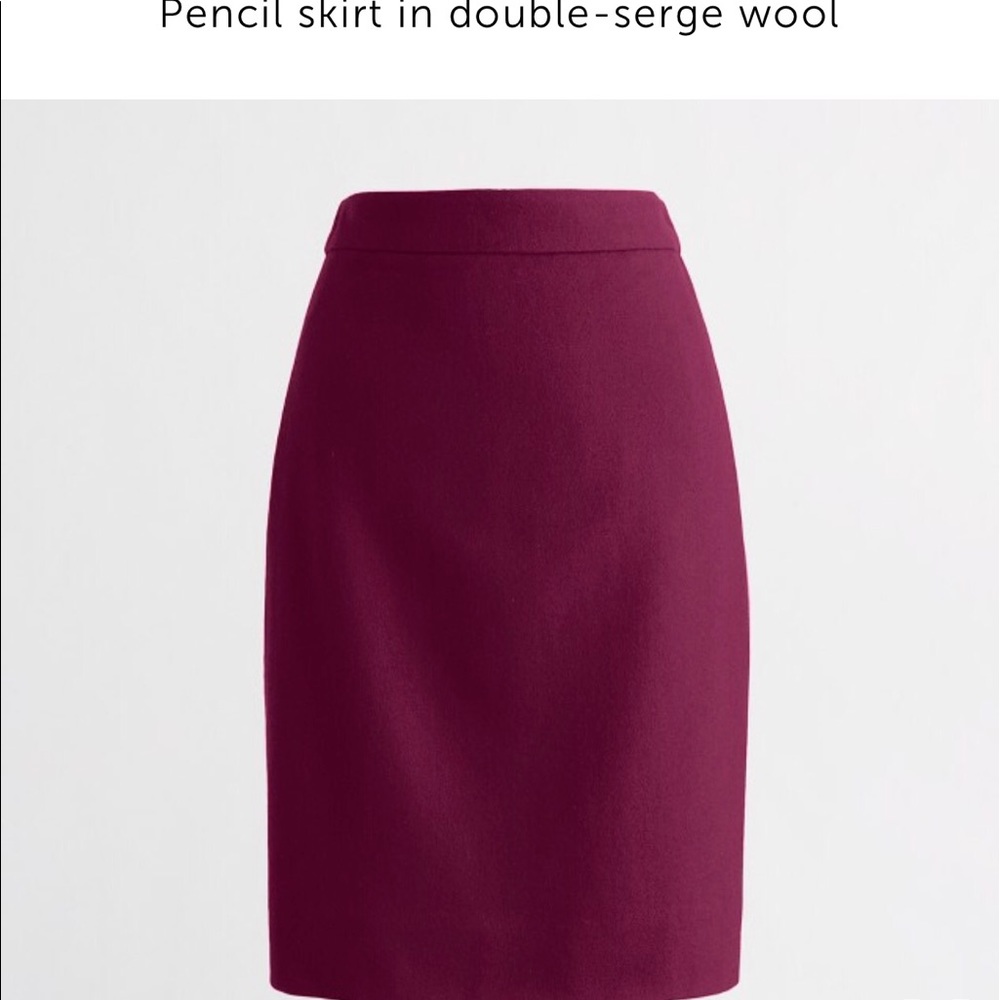Wool pencil skirt in green (factory)