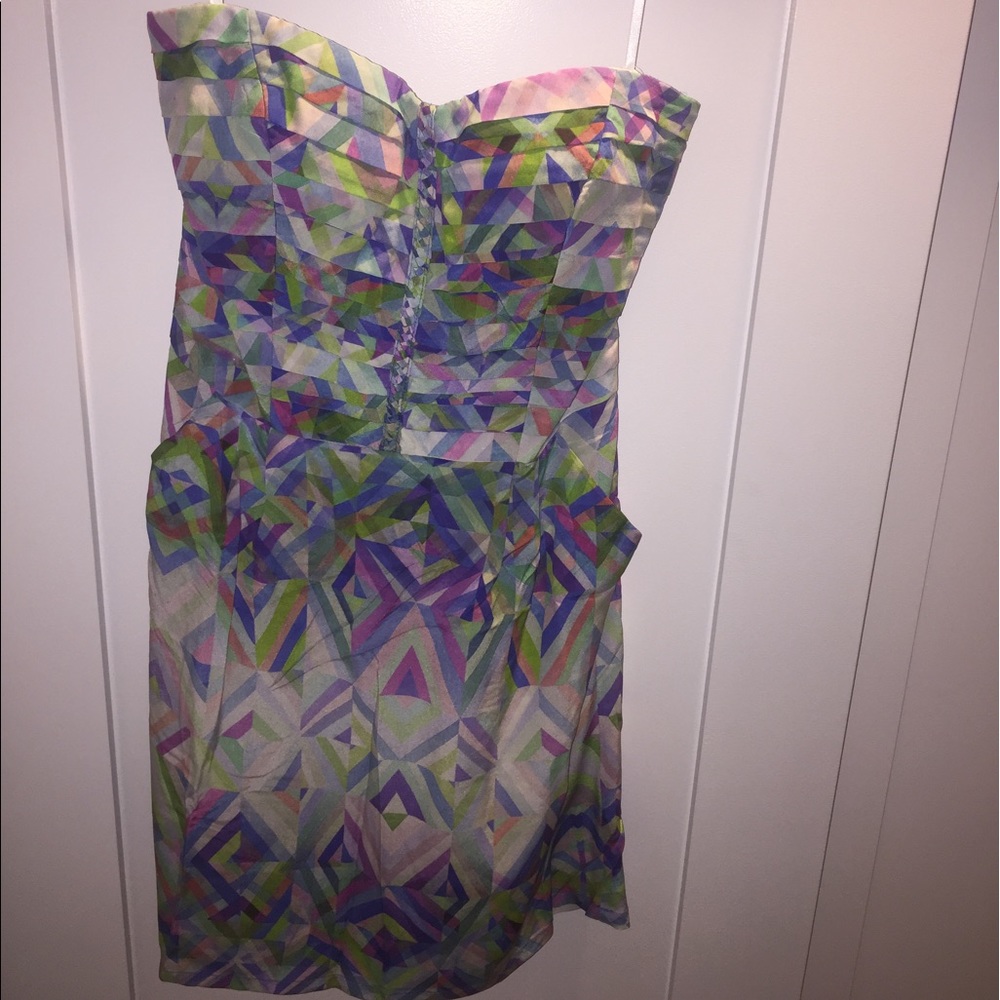 Strapless mini dress