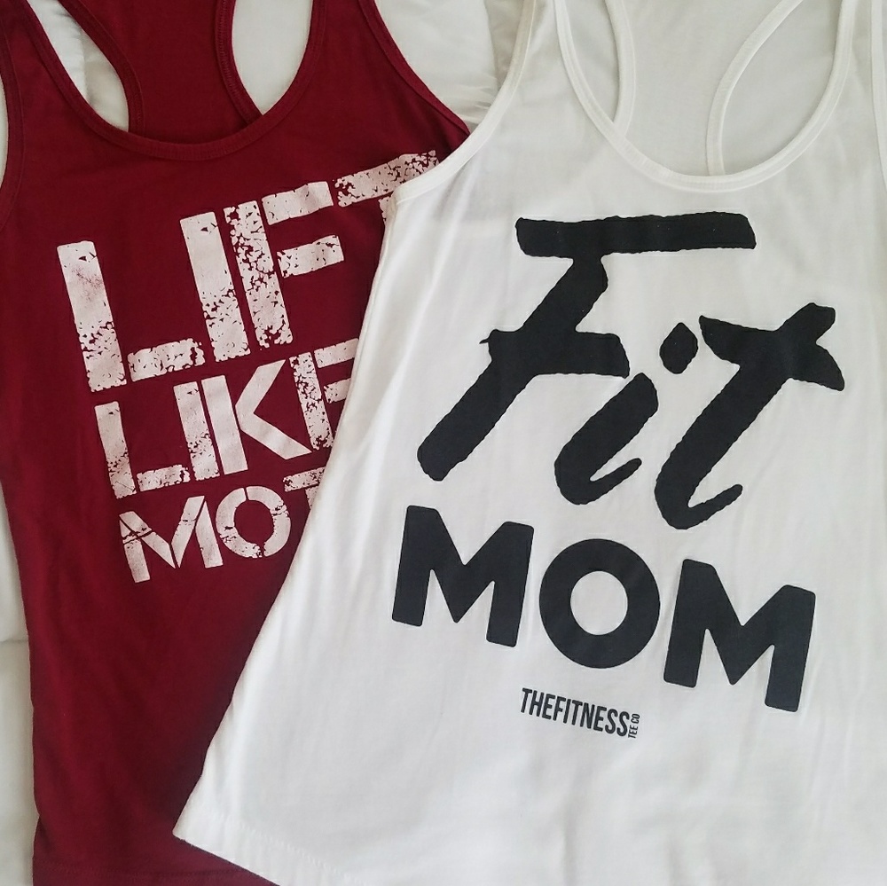 EUC Bundle of Mom Strong Fitness Tanks