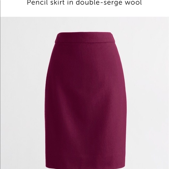 NWT Wool pencil skirt in bright red (factory) - Picture 1 of 4