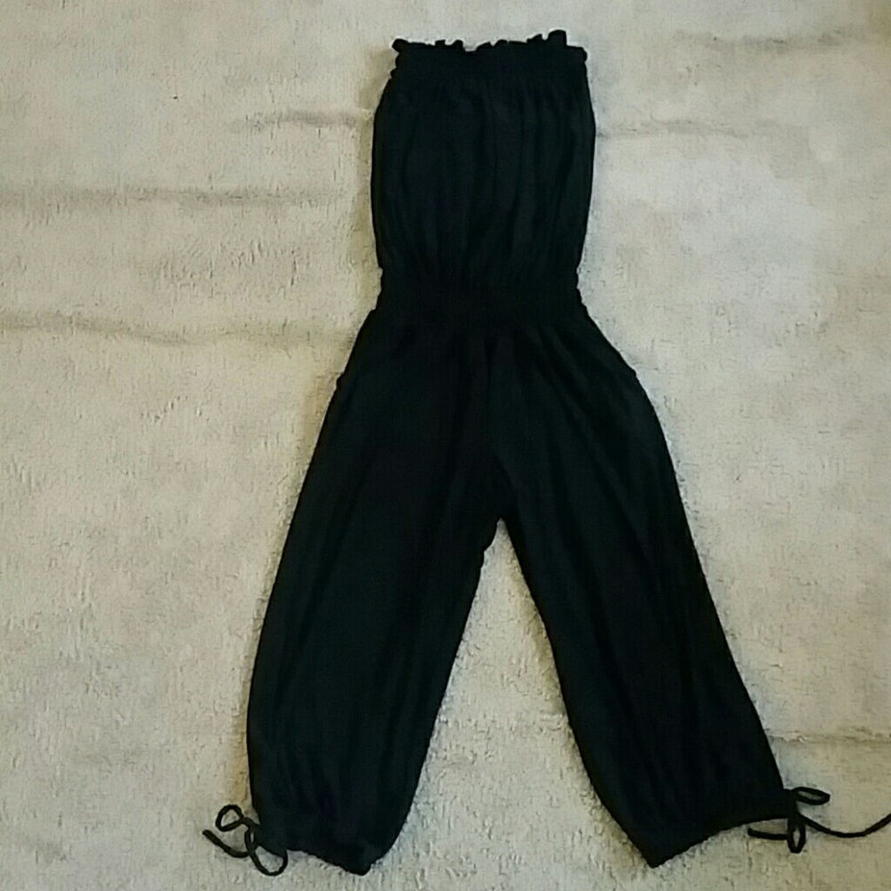 Strapless Capri Jumpsuit