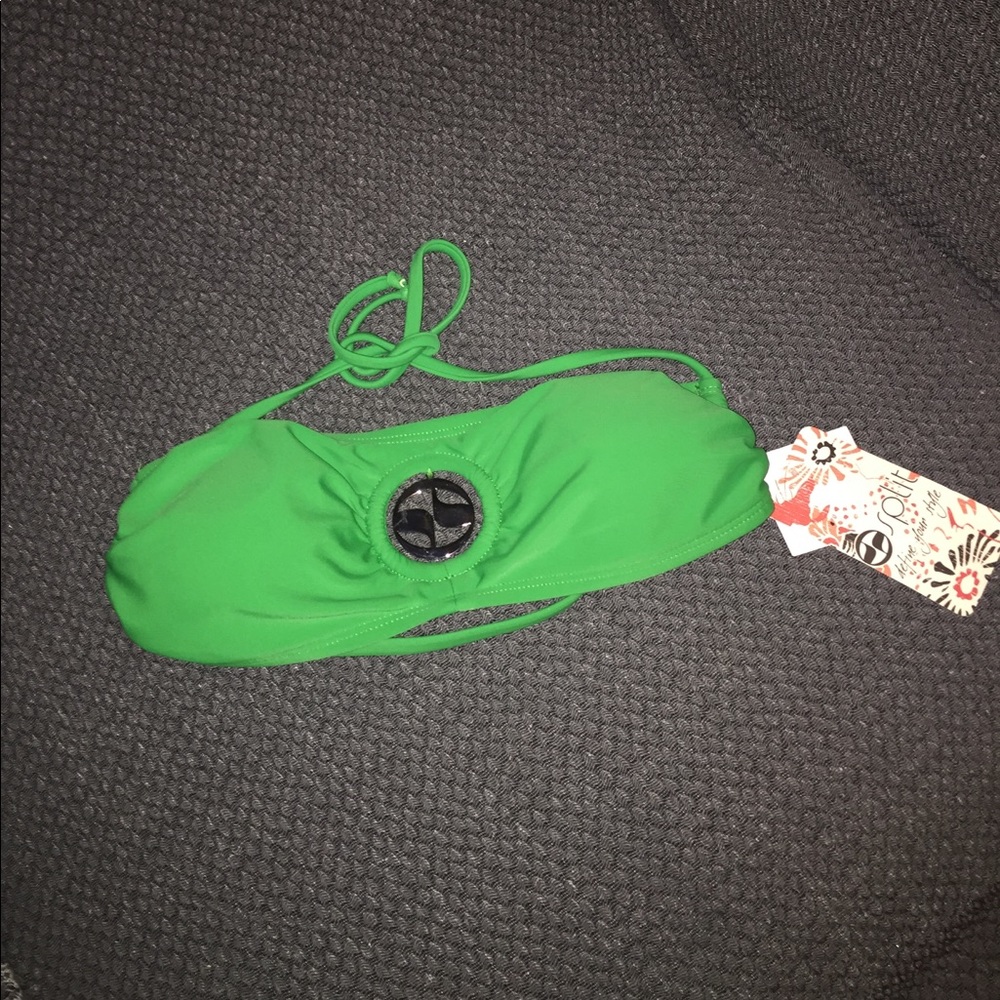 Split Roxy bandeau bikini swim top volcom bathing suit