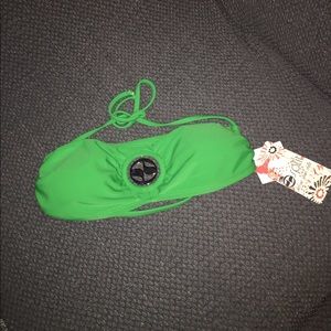 Split Roxy bandeau bikini swim top volcom bathing suit