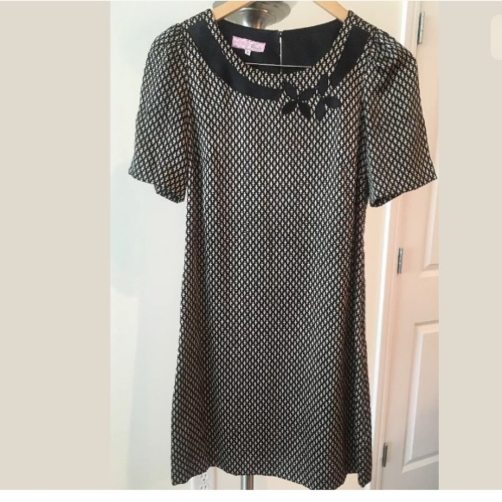 Parameter Dress 100% Silk Black/White Sz 4 SS