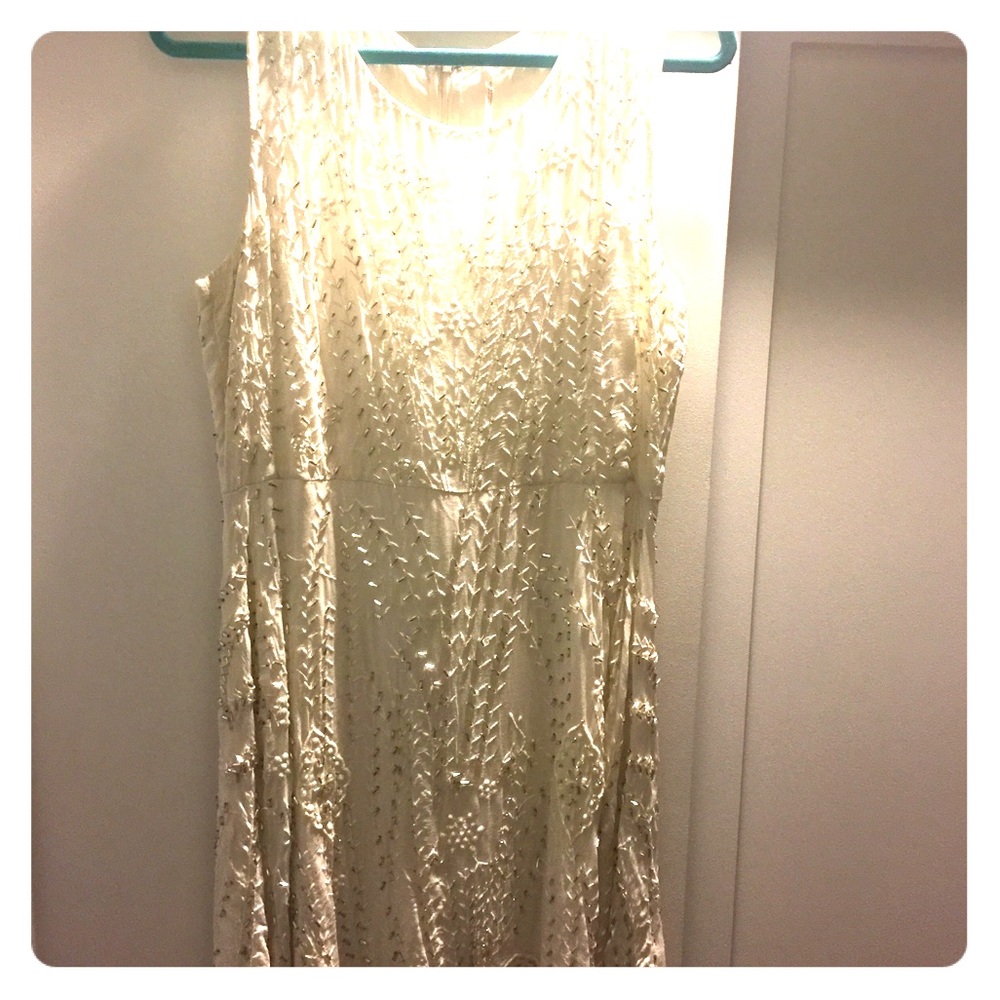 Free people lace/beaded vintage mini dress