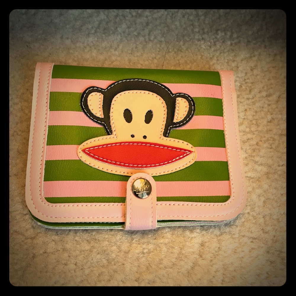 🐵PAUL FRANK🐵 NWT pink and green wallet