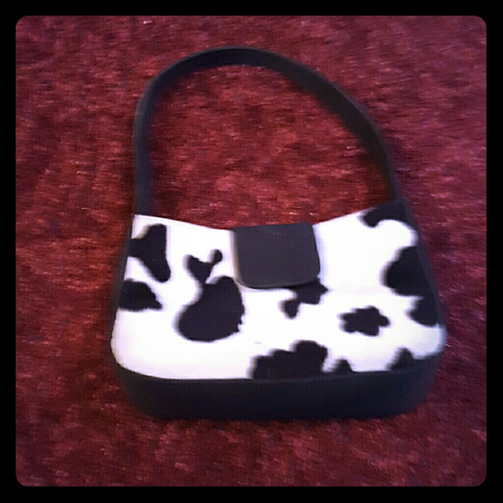 Black and white purse