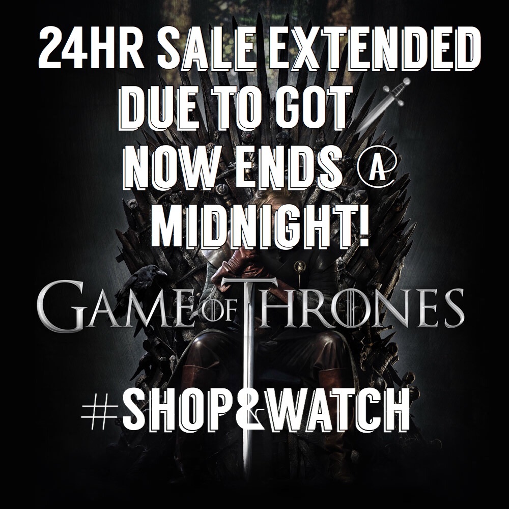 24HR SALE ENDS @ MIDNIGHT