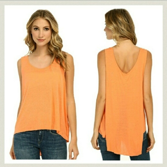 Free People Tops - Free People Orange Tank Top Medium Sleeveless
