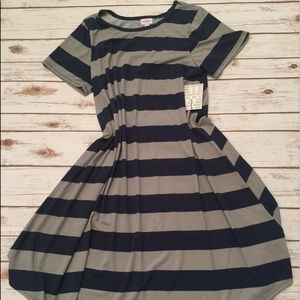 Black and white stripped lularoe dress