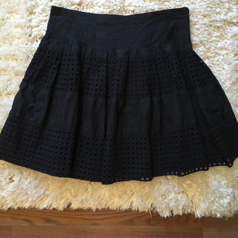 Gap Navy Blue Eyelet Skirt-2