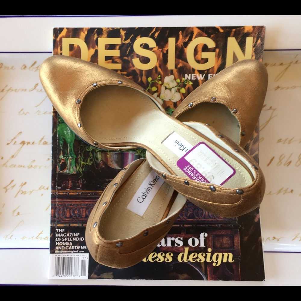 CALVIN KLEIN Metallic Suede shoes