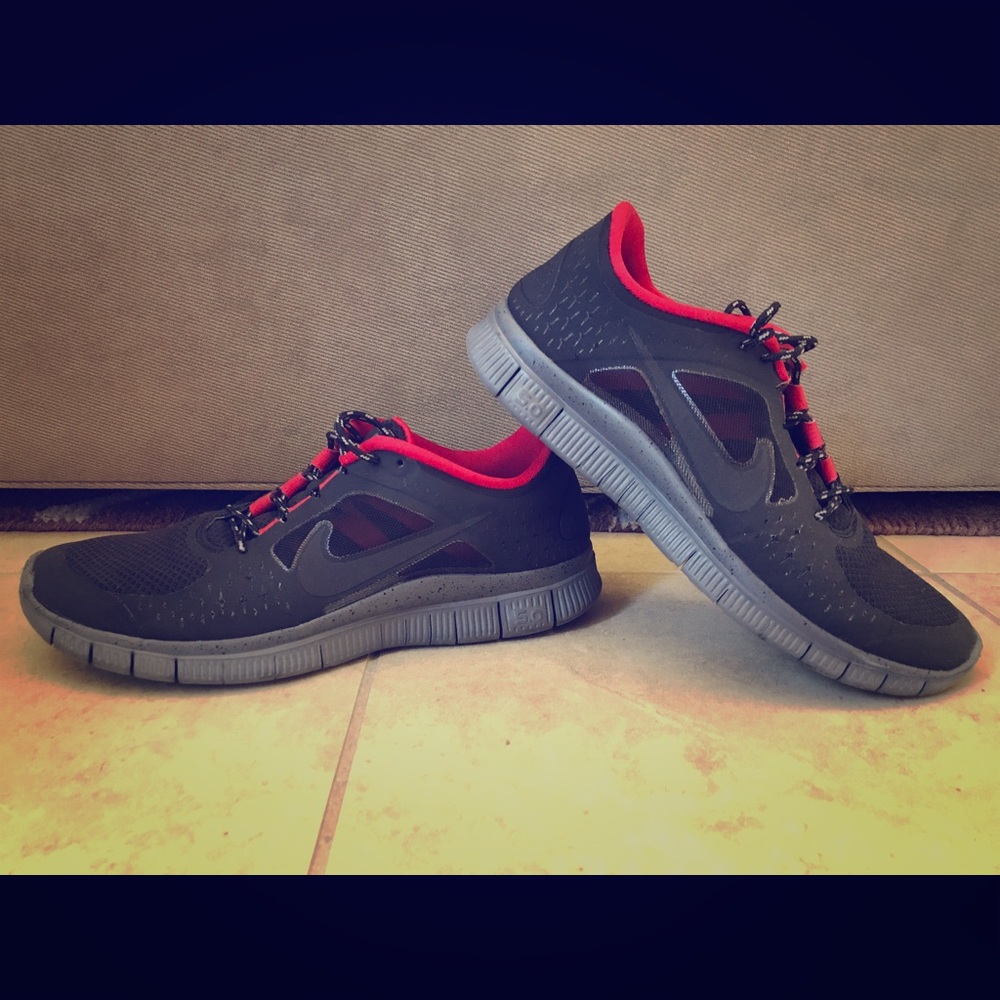Men's Nike Run Free 3 5.0 Blackout Red