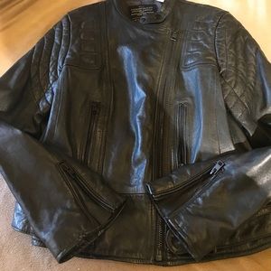 All saint leather jacket .