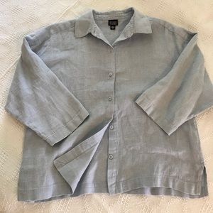 Eileen Fisher Button Down Linen Top