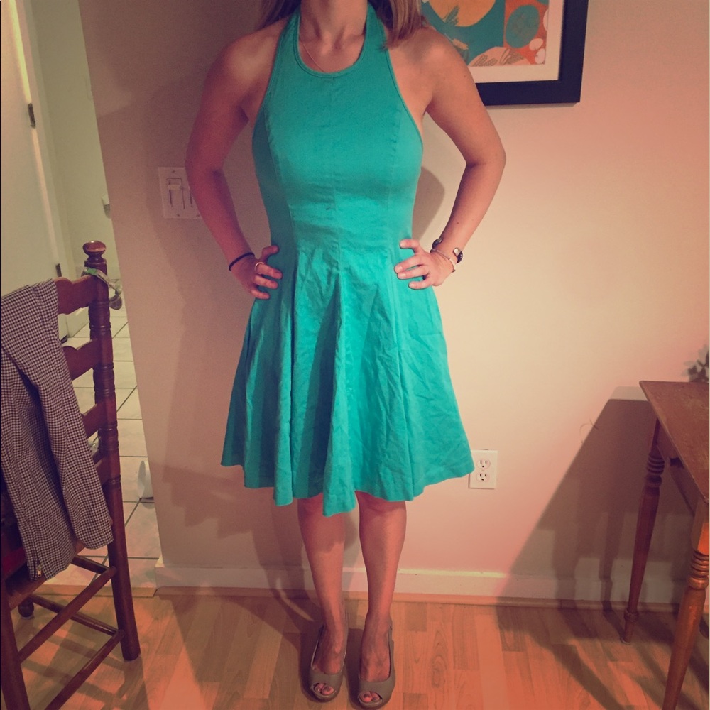 Turquoise Jessica Simpson 50's style dress
