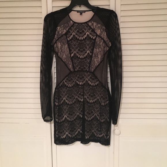 Express Dresses & Skirts - Black & Nude Express Mini Dress