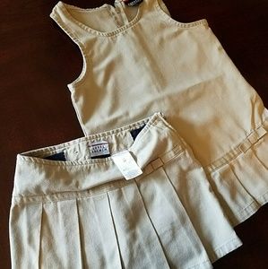 Girls school uniform skirt and dress 3T